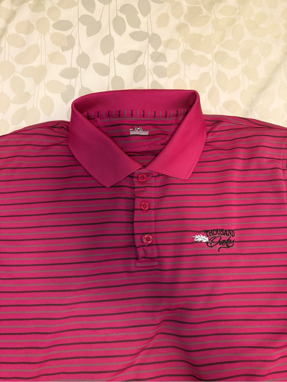 Under Armour Men’s red Striped Polo Shirt